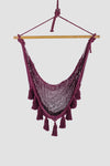 Extra Large Mexican Hammock Chair In Outdoor Cotton Maroon