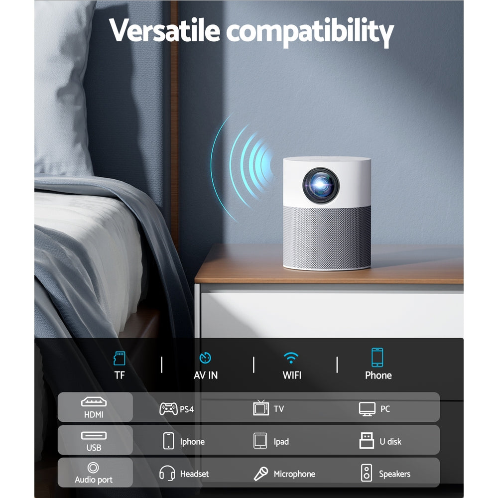 Portable Mini Video Projector 1080P Wifi Home Theater Hdmi Carry Bag