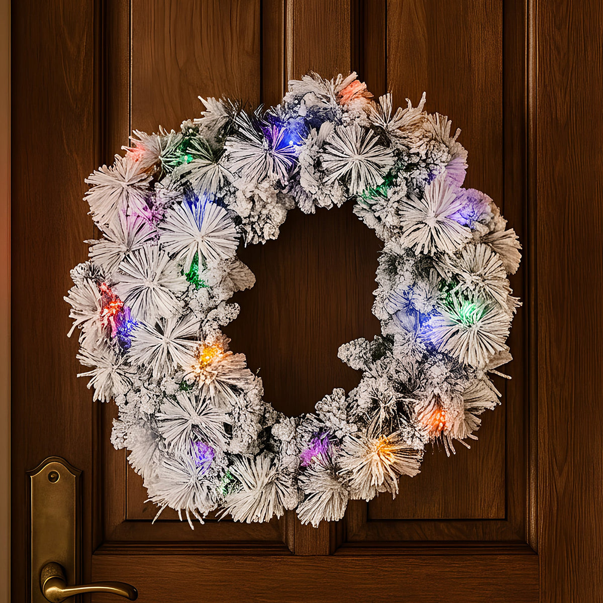 Snowy Christmas Wreath 61cm