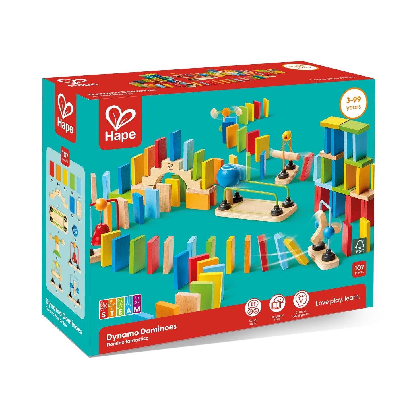 Hape Dynamo Dominoes 107pc Set | HomeAndLiving - 3