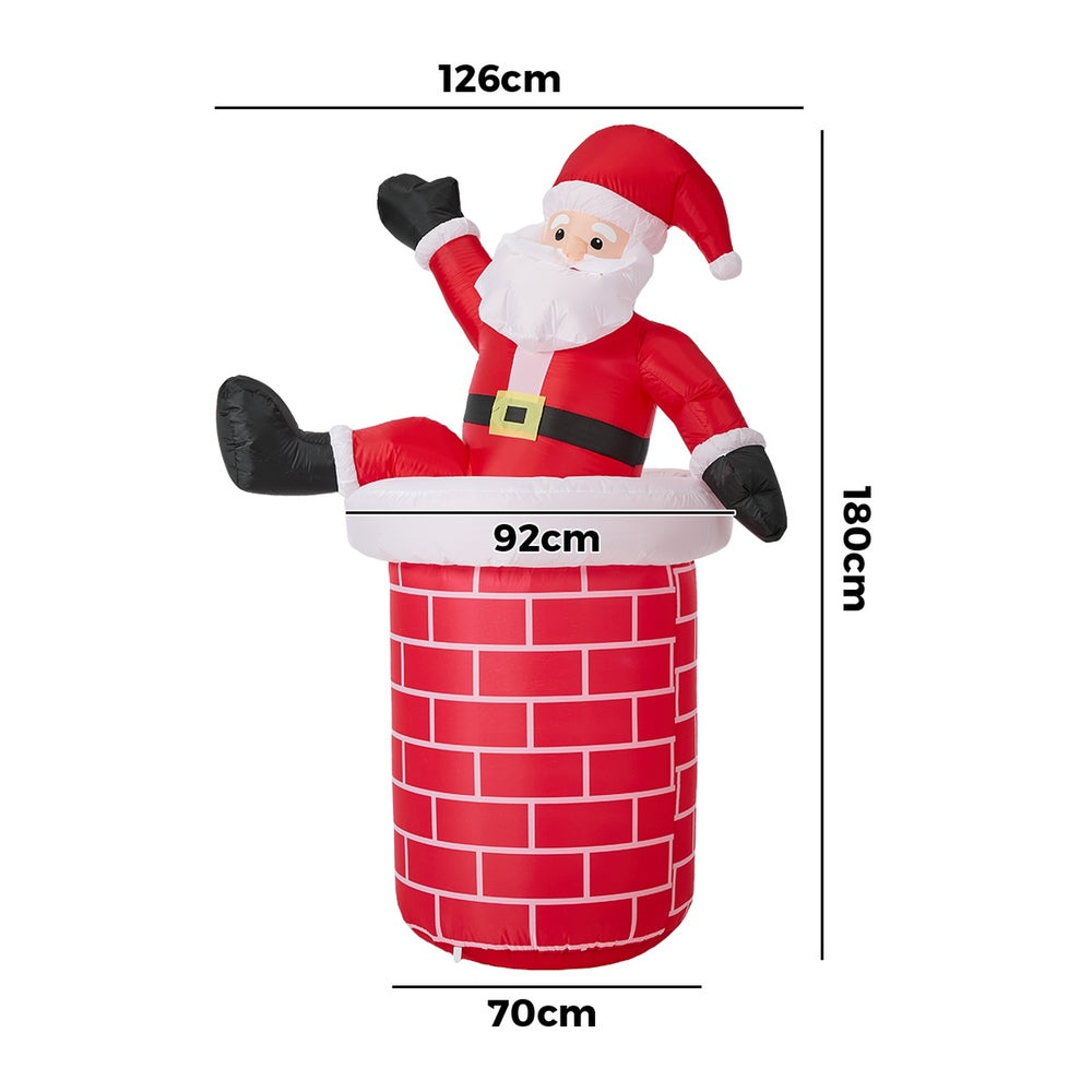 Christmas Inflatable Santa 1.8M 126x70x180cm