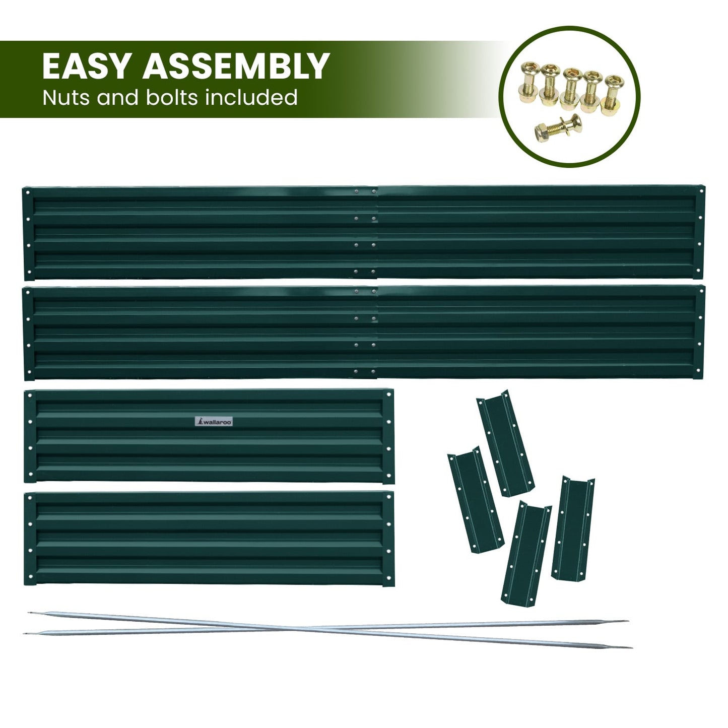 Garden Bed Green Steel 240x120x30cm