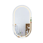 LED Wall Mirror Oval Anti-fog 60x100cm
