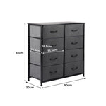 Storage Cabinet Tower Chest Dark Grey-Elegant