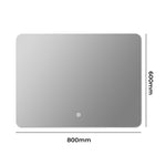 LED Wall Mirror Anti-fog Bathroom 80x60cm 60x80