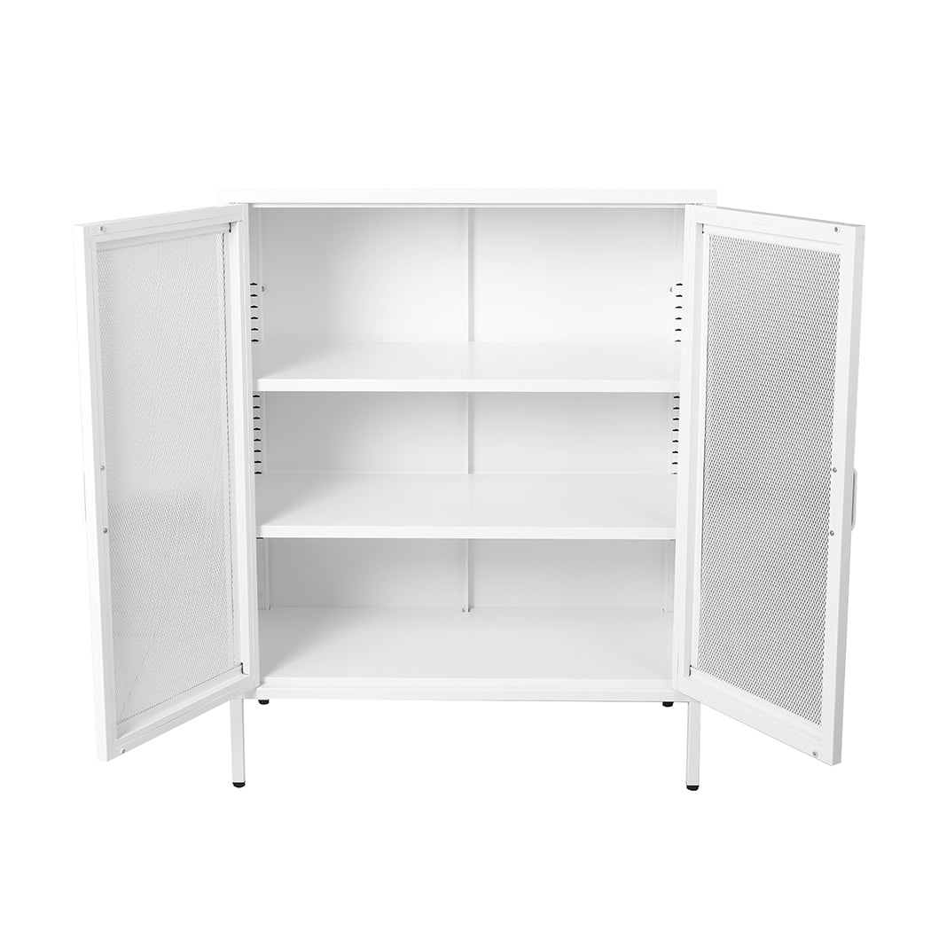Storage Cabinet Steel Kitchen White