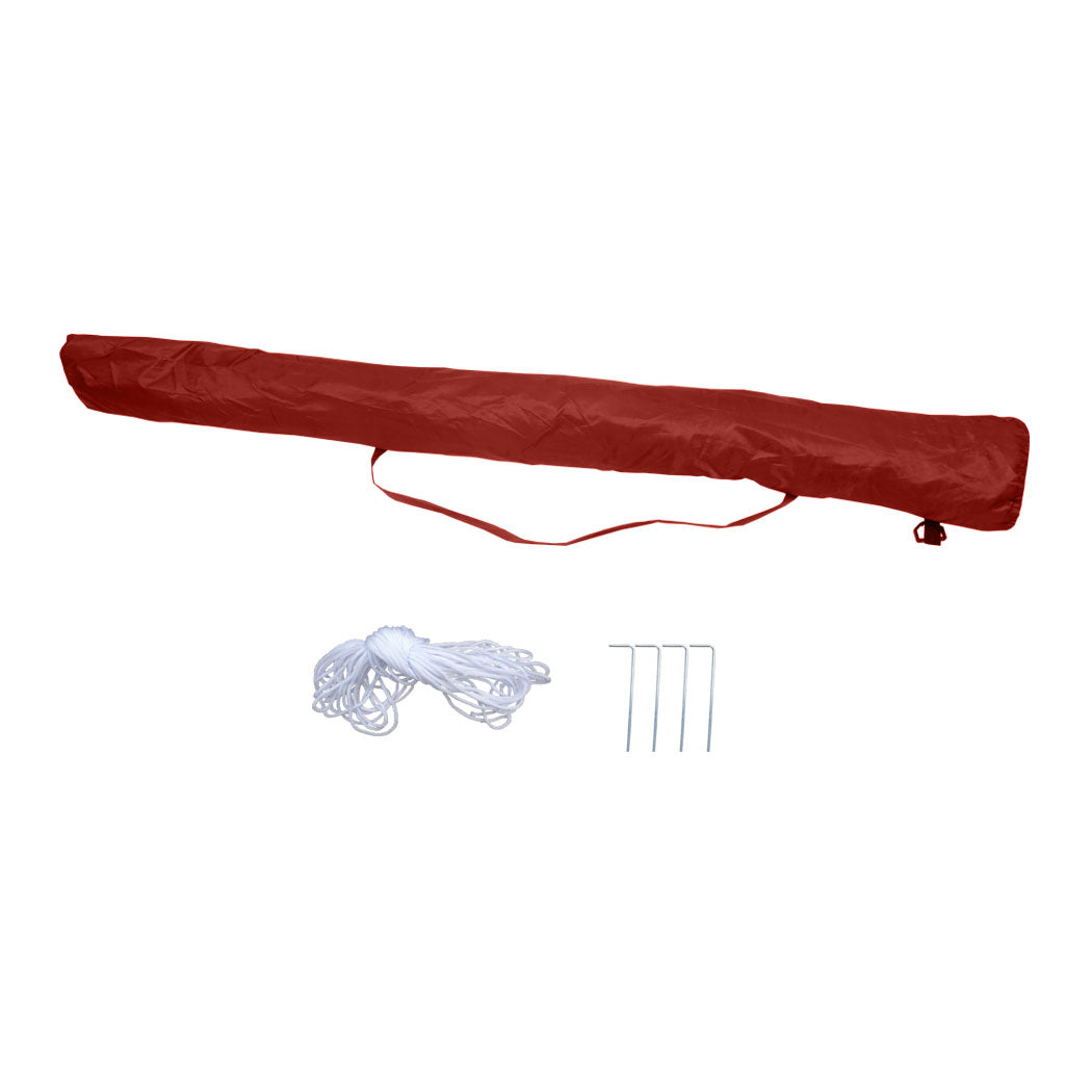Beach Umbrella Outdoor Umbrellas Red 2.13M