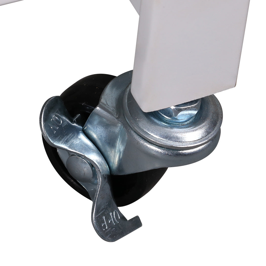 Foldable Storage Shelf Display White 3 Tiers