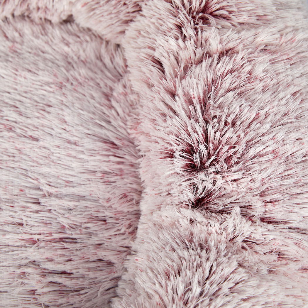 Pet Bed Cat Dog Donut Nest Calming XL Pink X-Large