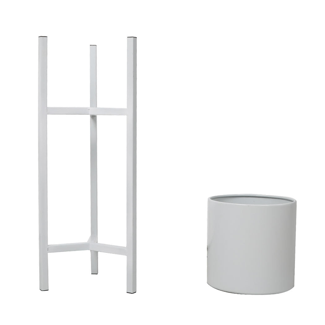 Plant Stand Garden Planter Metal White Large