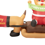 Dog Sleigh Delight: 2.1M Christmas Inflatable with LED Lights