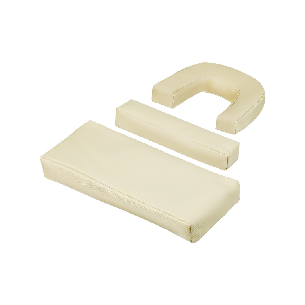 Compact Foldable Beach Lounge Chairs with Face Hole Khaki Scandi