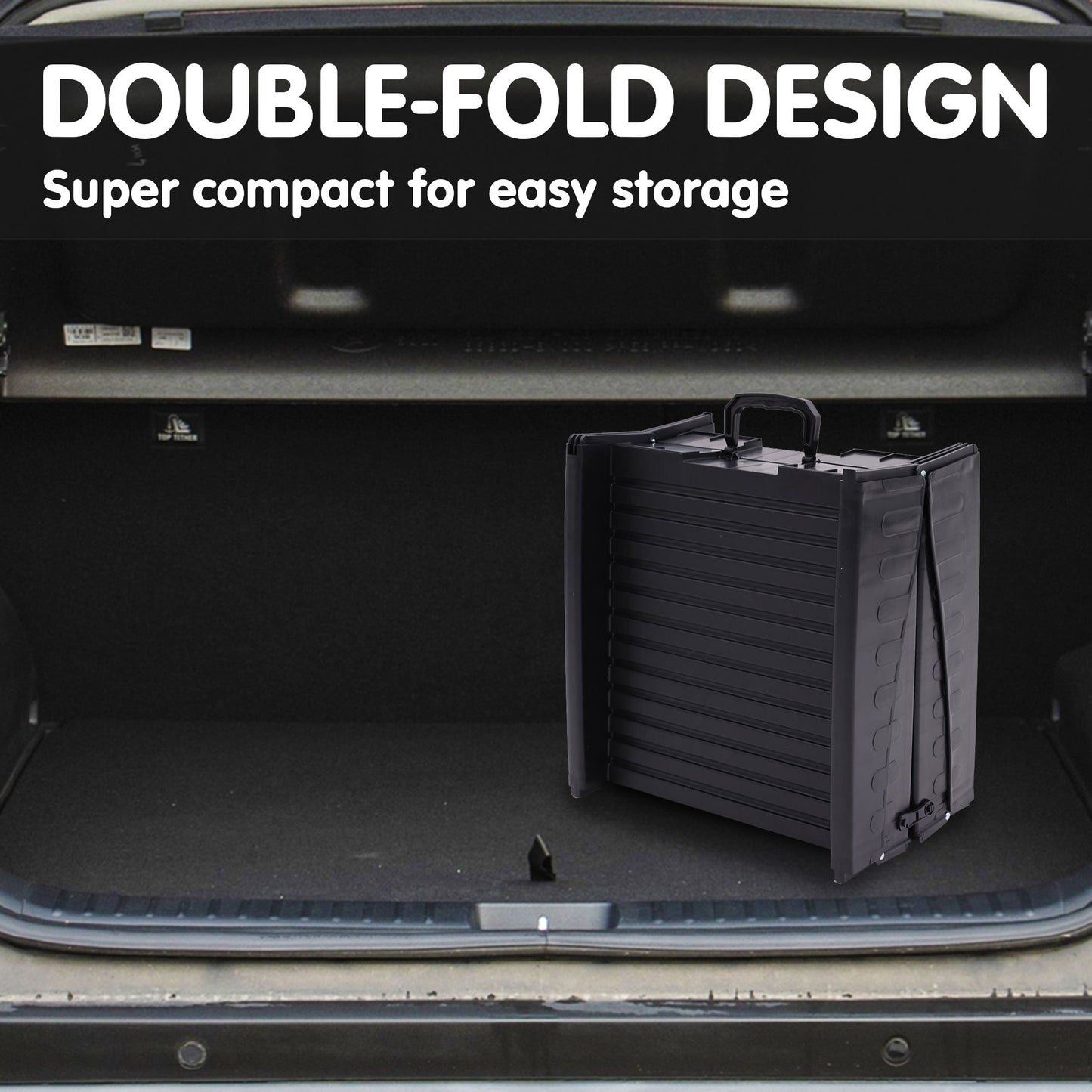 152cm Portable Dog Pet Ramp - Black