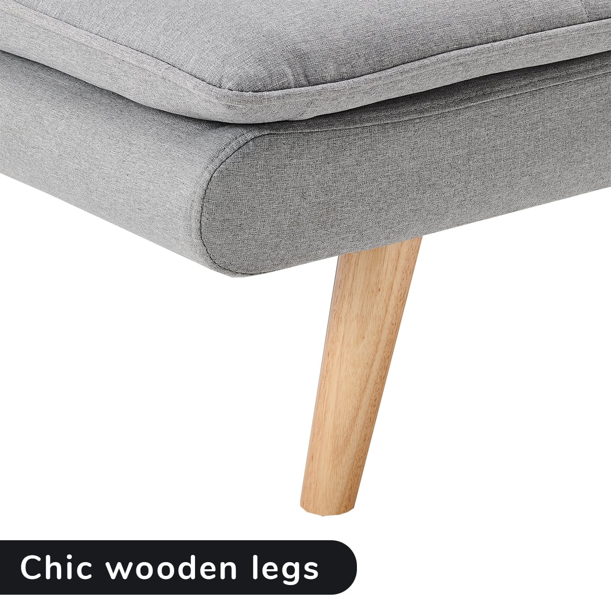 Grey 3 Seater Sofa Bed Lounge 180x80x70cm