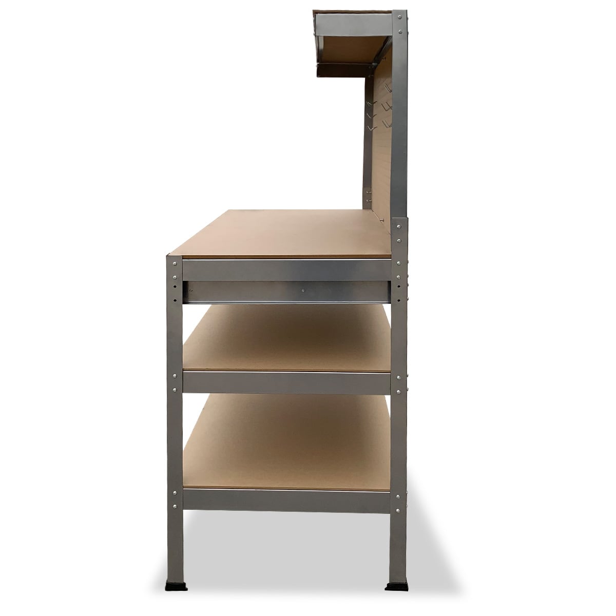 Work Bench Silver Storage Table 120x60x155cm