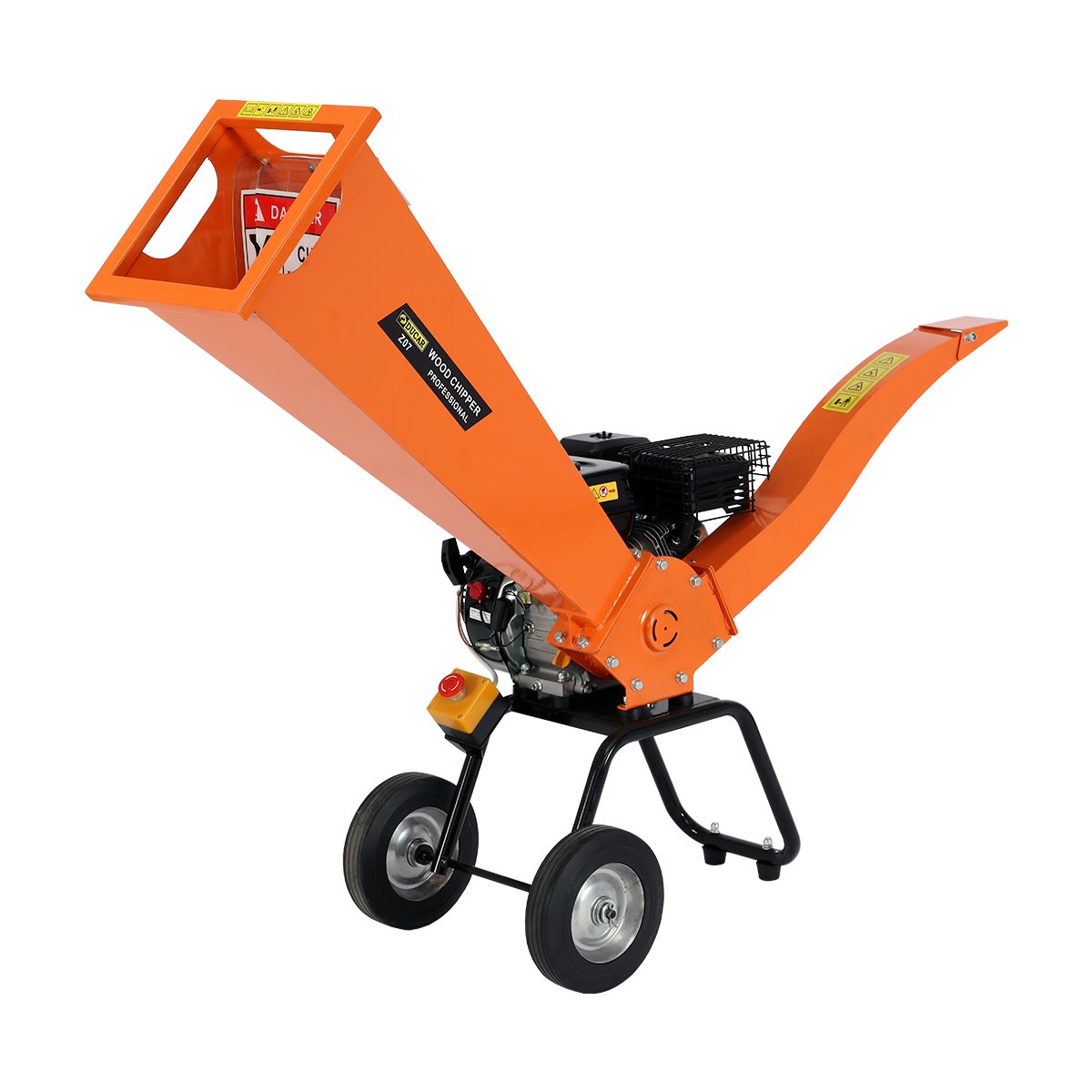7HP Wood Chipper Shredder Mulcher Grinder Petrol Orange