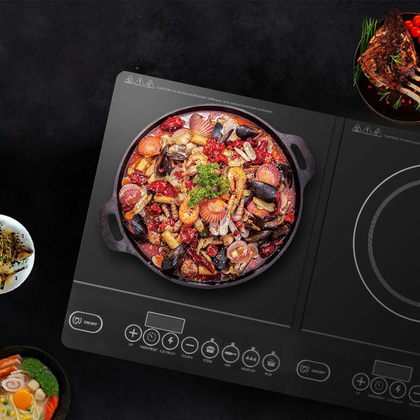  Cooktop Portable Induction LED Electric Double Duo Hot Plate Burners Cooktop Stove