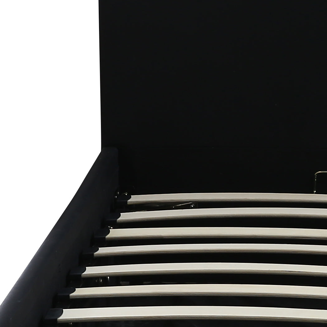 Bed Frame Gas Lift Premium Leather Base Mattress Storage Queen Size Black