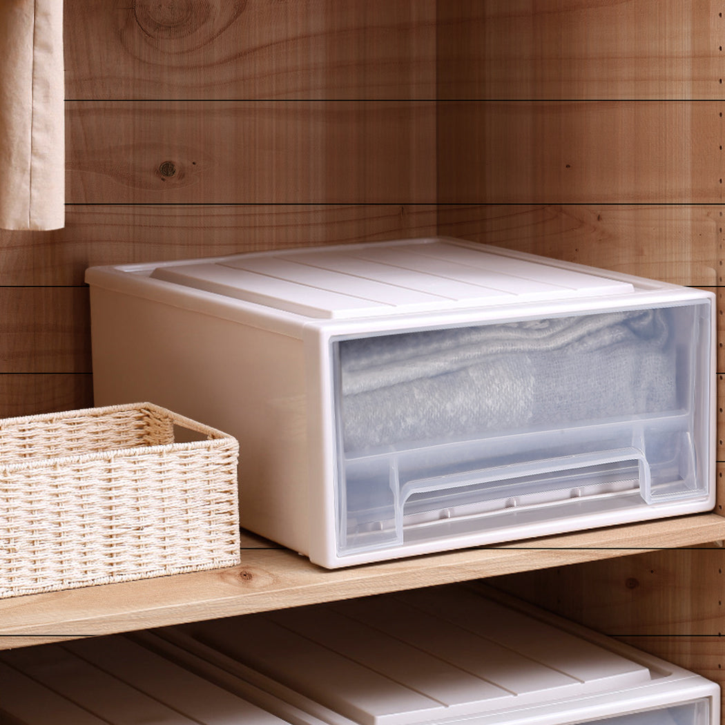 2x Plastic Drawer Shoes Boxes