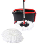 360Â° Spin Mop Bucket Set Spinning Stainless Steel Rotating Wet Dry  Black