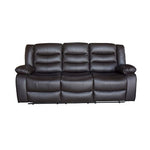 3+2+1 Seater Recliner Sofa In Leather Lounge Couch In Brown