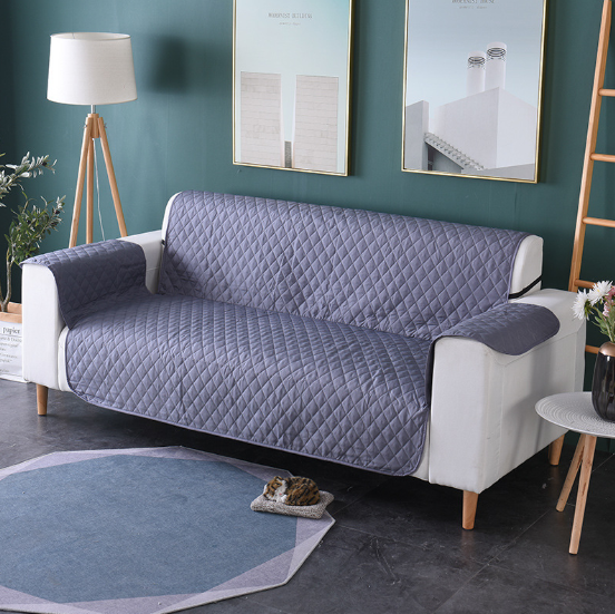 3 Seater Slipcovers Grey/Dark Grey