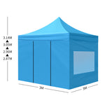 Mountview Gazebo Tent 3x3 Marquee Gazebos Outdoor Camping Canopy Mesh Side Wall