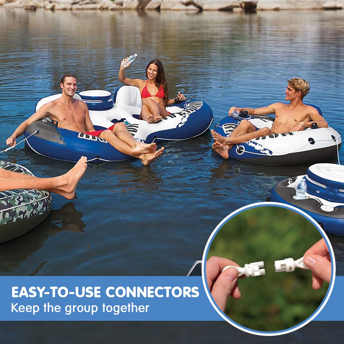 River Run II Inflatable Water Tube with Ice Cooler
