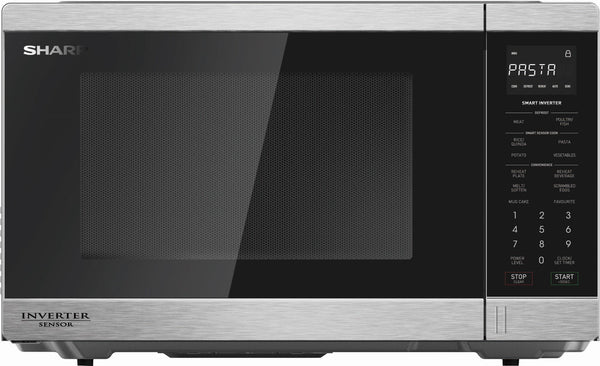  Sharp 1200W Inverter Microwave (S/Steel)