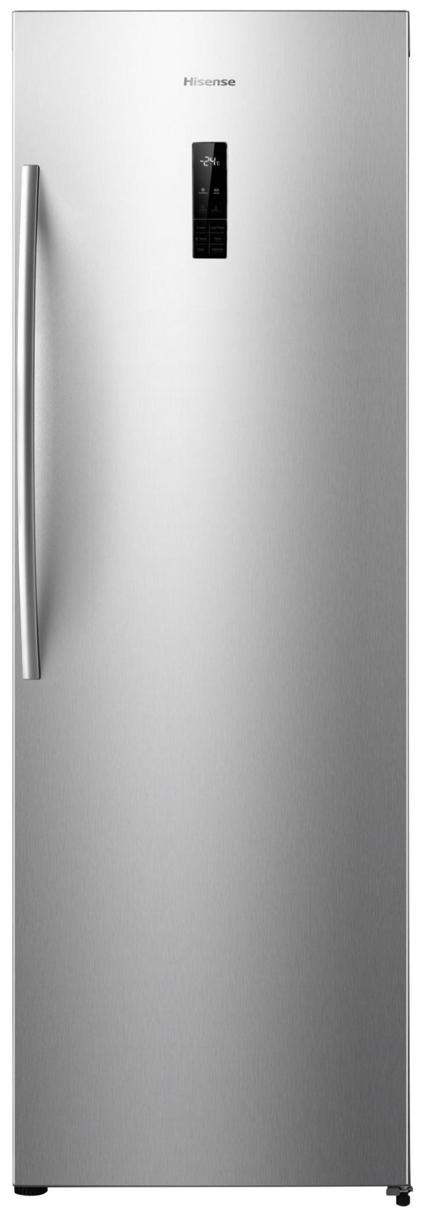  Hisense 328l single door vertical fridge (s/less steel)
