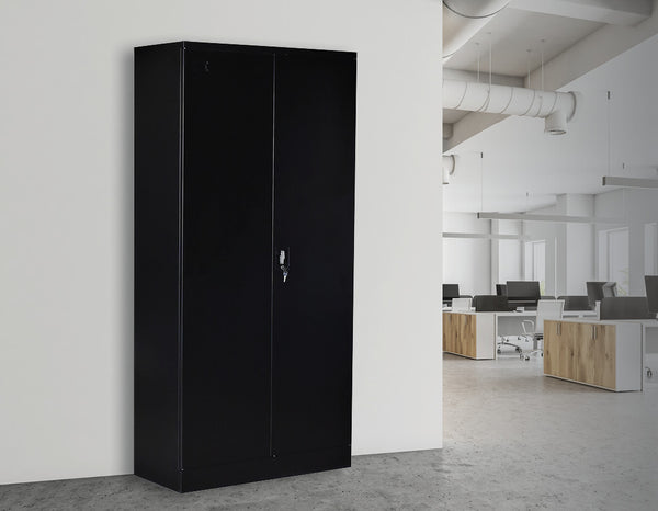  Two-Door Shelf Office Gym Filing Storage Locker Cabinet