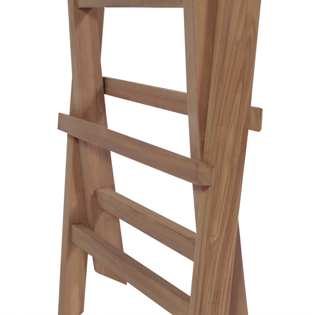 9 Piece Outdoor Dining Set with Folding Chairs Solid Teak Wood