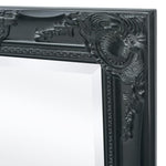 Wall Mirror Baroque Style  Black