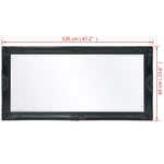 Wall Mirror Baroque Style  Black