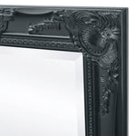 Wall Mirror Baroque Style Black
