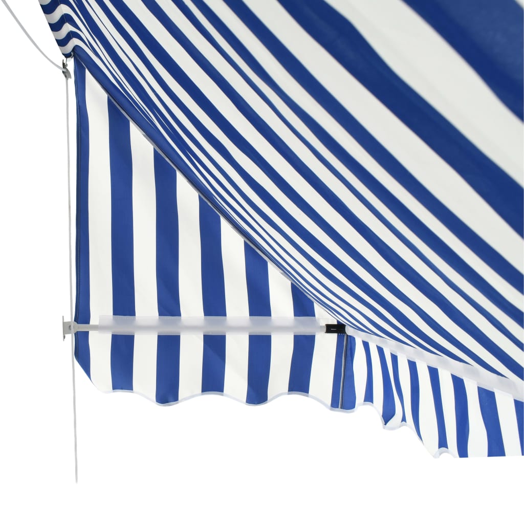 Bistro Awning 250x120 cm Blue and White