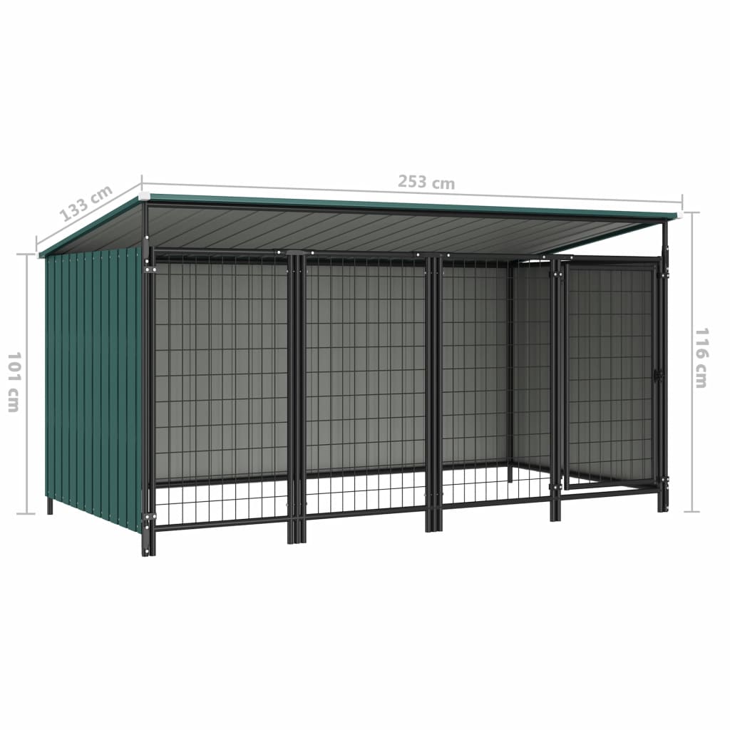 Outdoor Dog Kennel 253x133x113 cm
