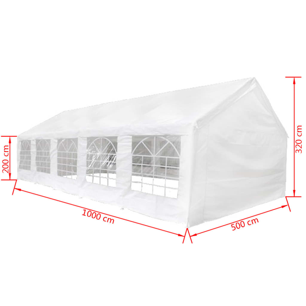 Party Tent 10 x 5 m White