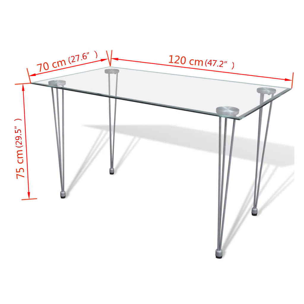 Dining Table With Glass Top Transparent