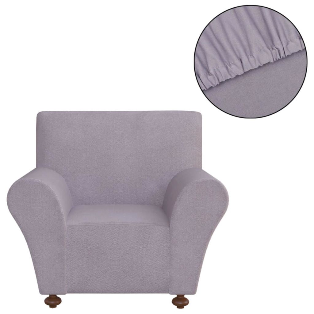 Stretch Couch Slipcover Grey Polyester Jersey