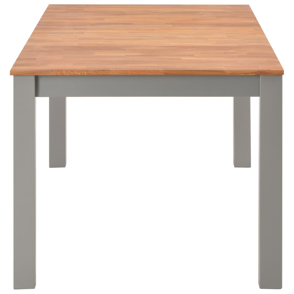 7 Piece Dining Set Solid Oak Wood