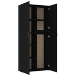 Storage Cabinet Black Chipboard