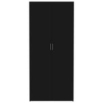 Storage Cabinet Black Chipboard