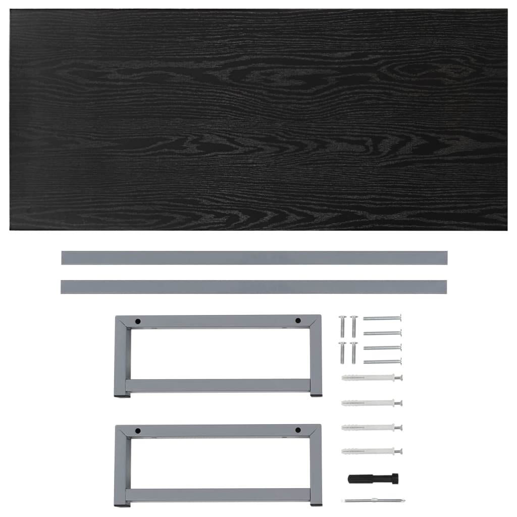 Bathroom Furniture Black 90x40x16.3 cm