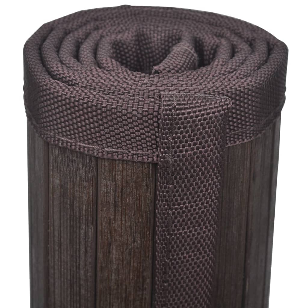 Bamboo Bath Mats 4 pcs 40x50 cm Dark Brown