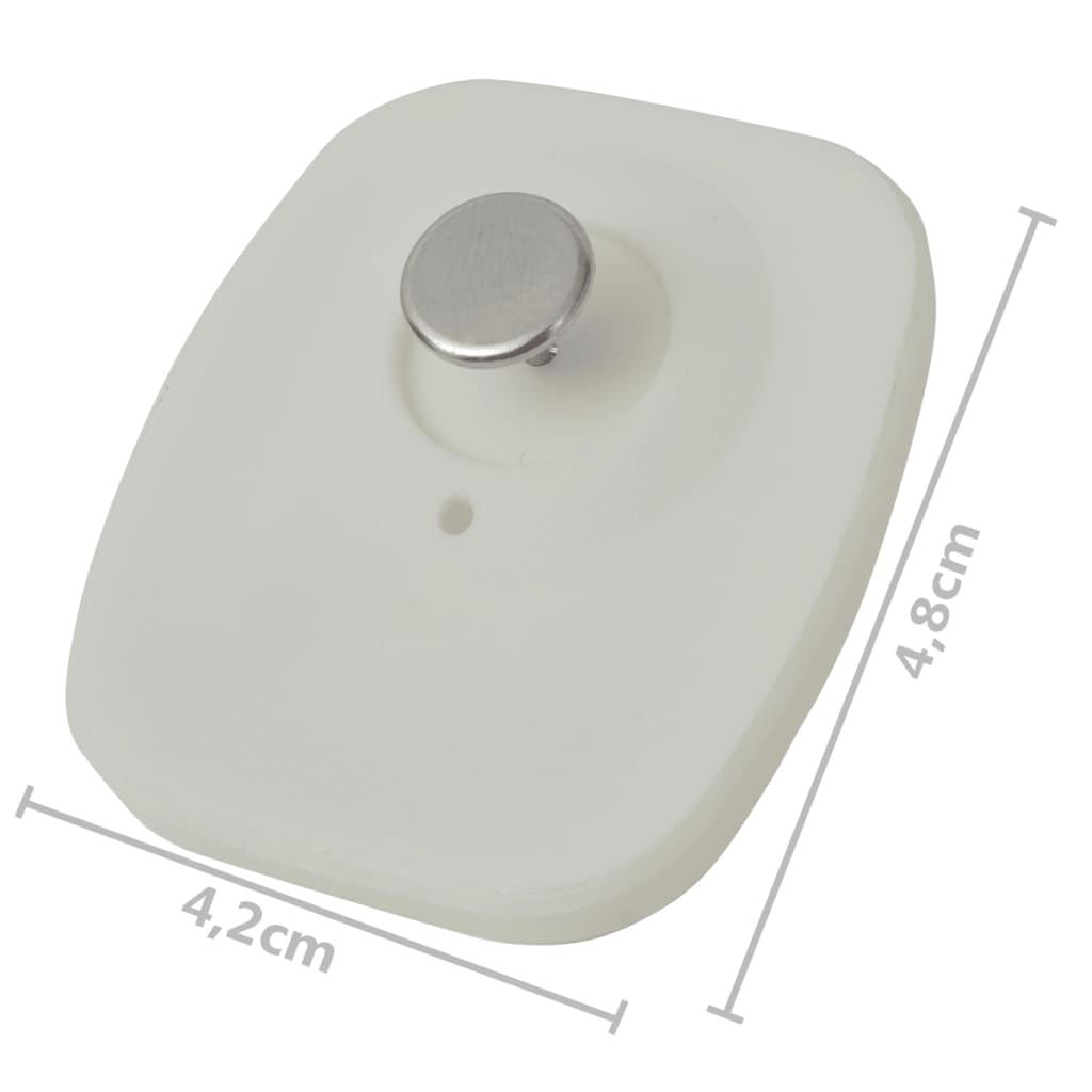 2000 pcs RF Hard Tags and Pins Sets 8.2 MHz White