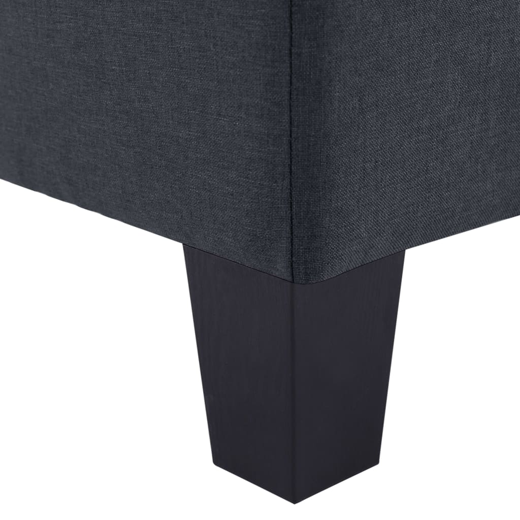 5-Seater Sofa Dark Grey Fabric