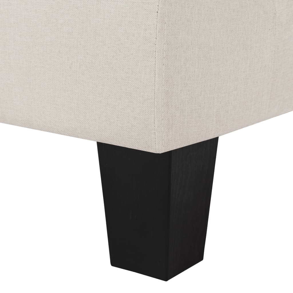 2-Seater Sofa Cream Fabric