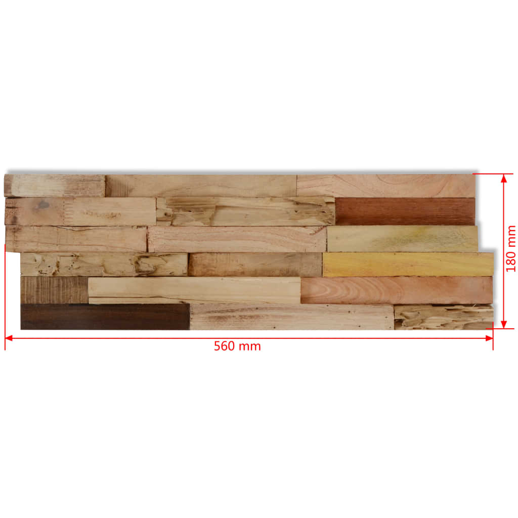 Wall Cladding Panels 20 pcs Recycled Teak 2 m²