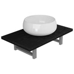 Two Piece Bathroom Furniture Set Ceramic Black